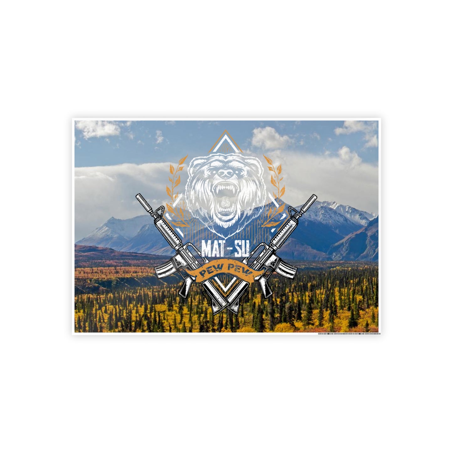 Pew Pew Bear Poster