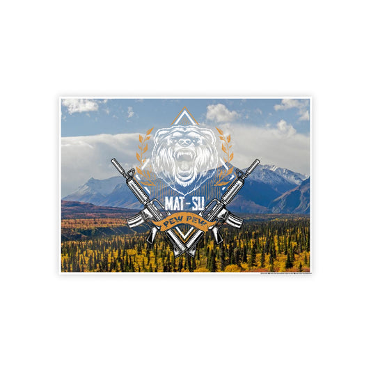 Pew Pew Bear Poster