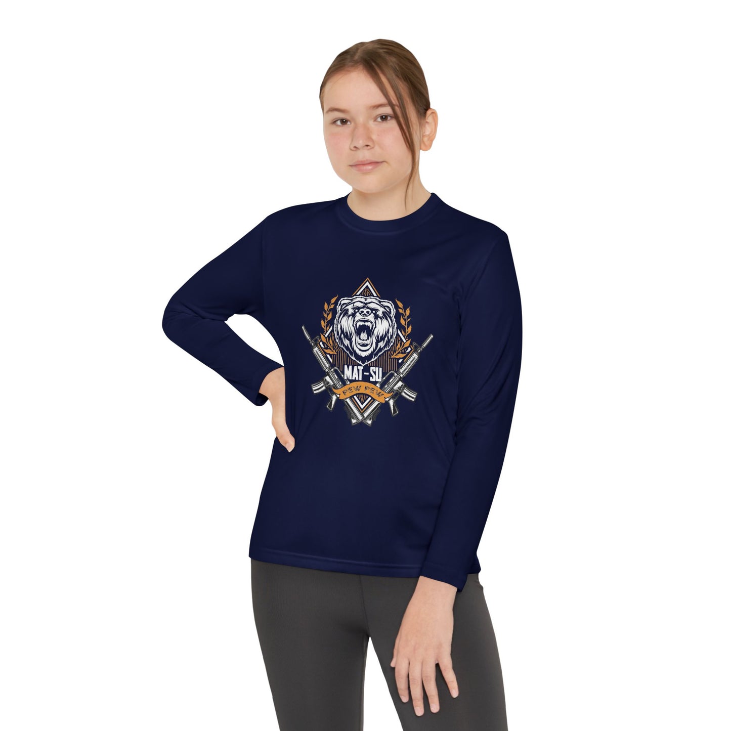 Mat-Su Pew Pew Youth Long Sleeve Sport Tee