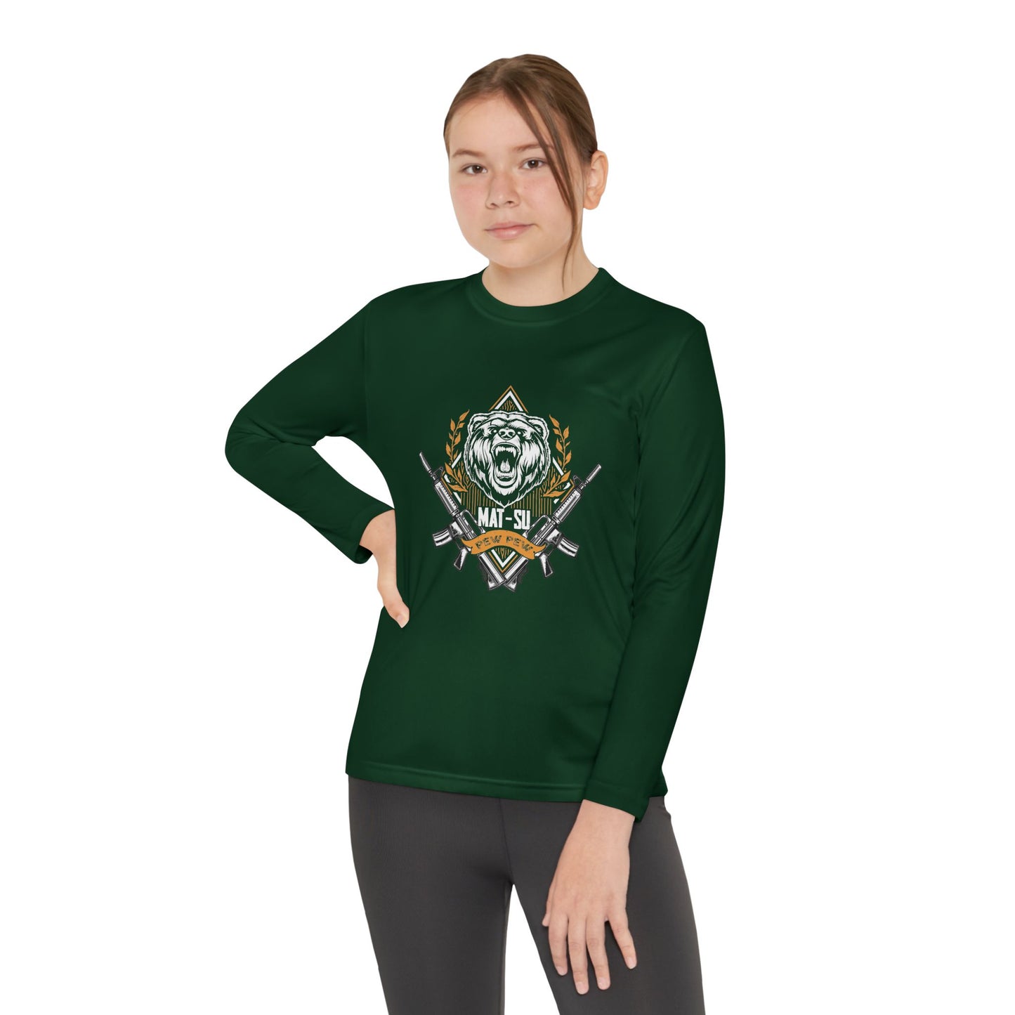 Mat-Su Pew Pew Youth Long Sleeve Sport Tee